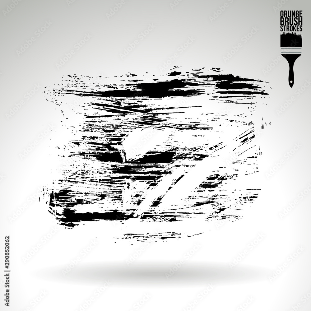 Black brush stroke and texture. Grunge vector abstract hand - painted element. Underline and border design. Black brush stroke and texture. Grunge vector abstract hand - painted element. Underline and border design.
