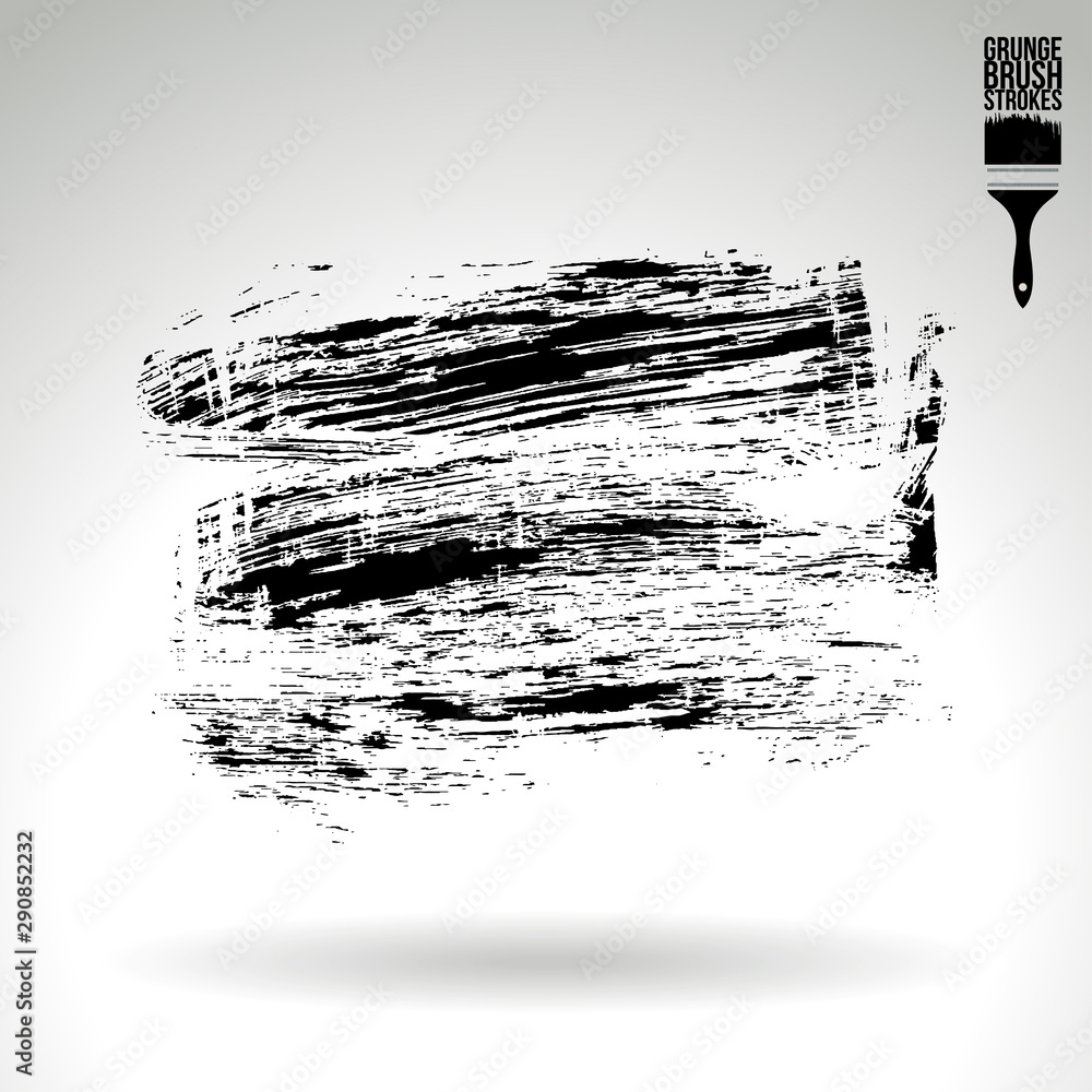 Black brush stroke and texture. Grunge vector abstract hand - painted element. Underline and border design. Black brush stroke and texture. Grunge vector abstract hand - painted element. Underline and border design.