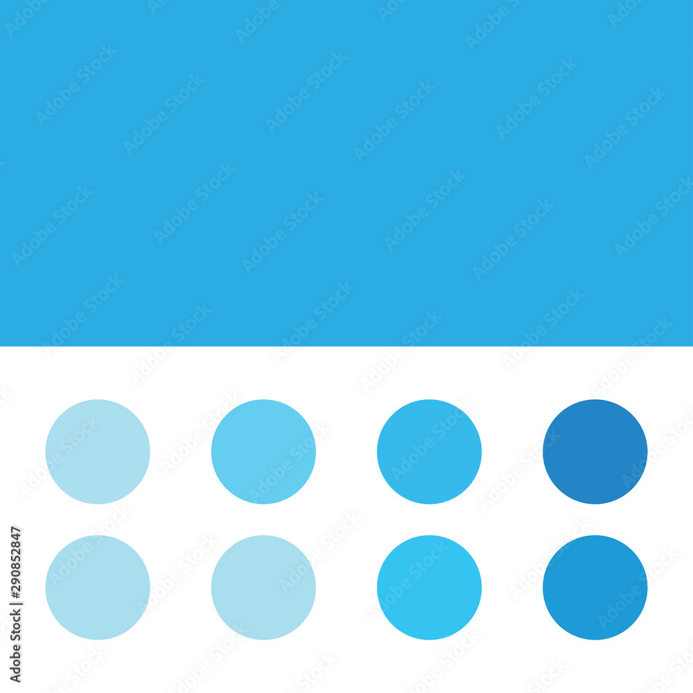 Blue color palette vector illustration