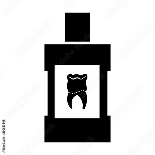 mouthwash bottle isolated icon vector illustration