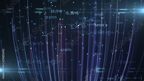 Math calculations and equation formula of mathematics in school study - illustration rendering