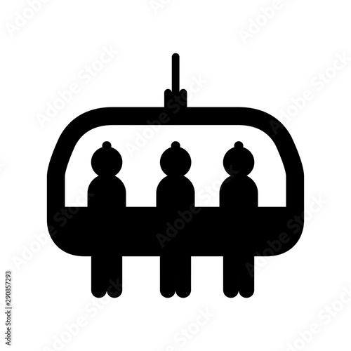 mountaineering transporter chair icon vector illustration