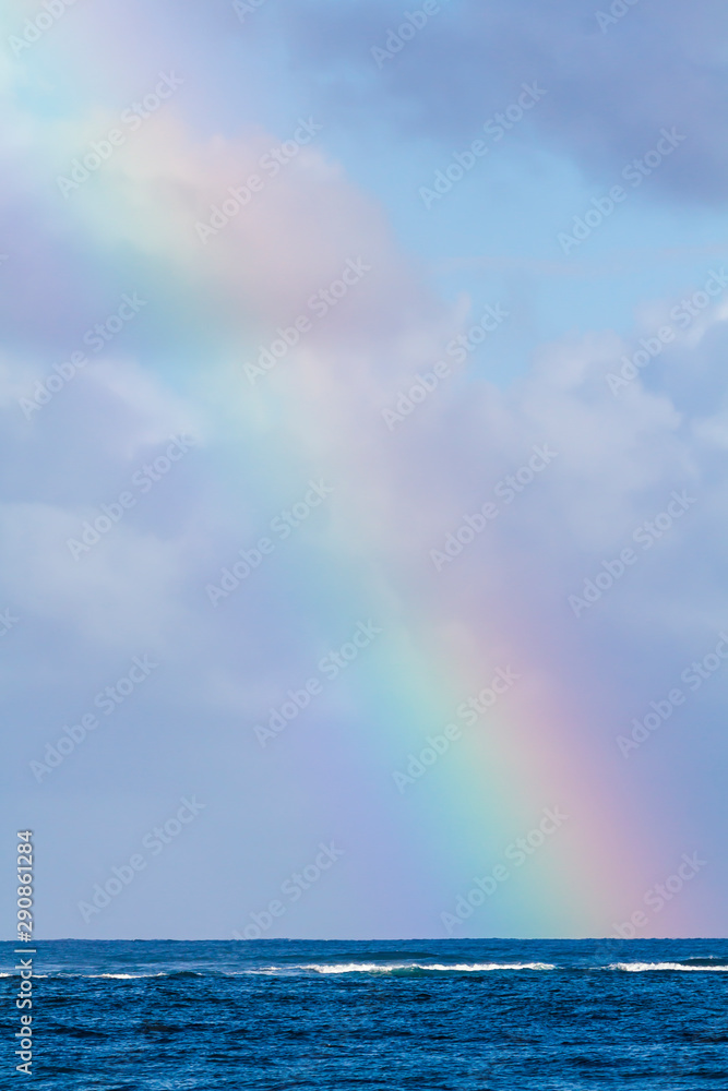 Rainbow over the Ocean in Hawaii