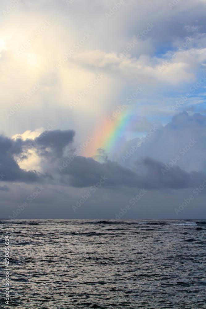 Rainbow over the Ocean in Hawaii