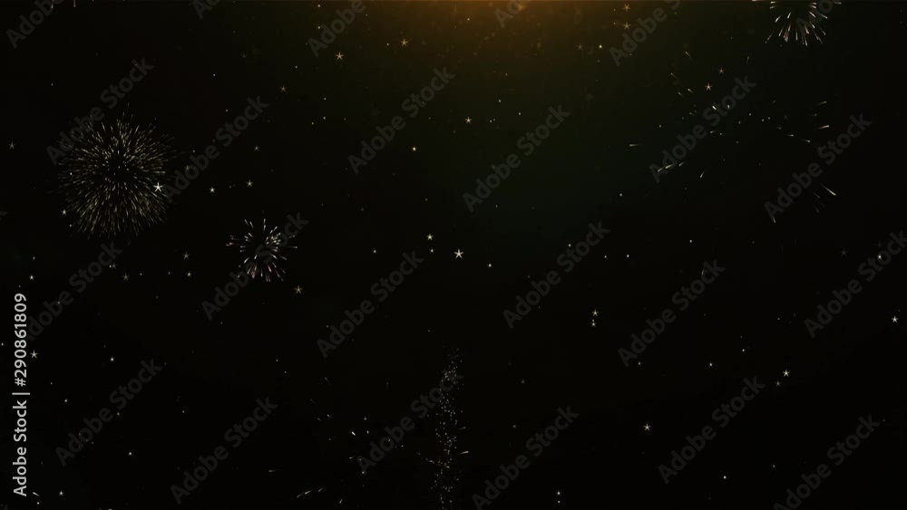 Eid Milad-un-Nabi Text wish on Firework Display Explosion Particles. Greeting card, Wishes, Celebration, Party, Invitation, Gift, Event, Message, Holiday, Festival 4K Loop Animation.