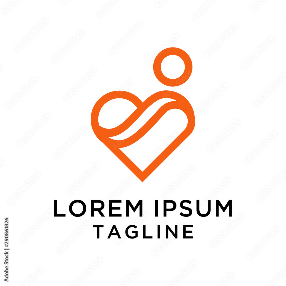 Love Human Abstract Logo Template Love Human Abstract Logo Template