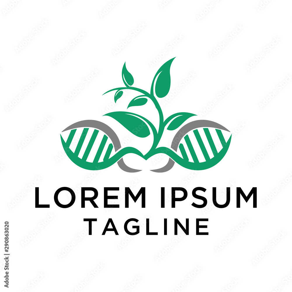 DNA Nature Logo Design Template DNA Nature Logo Design Template