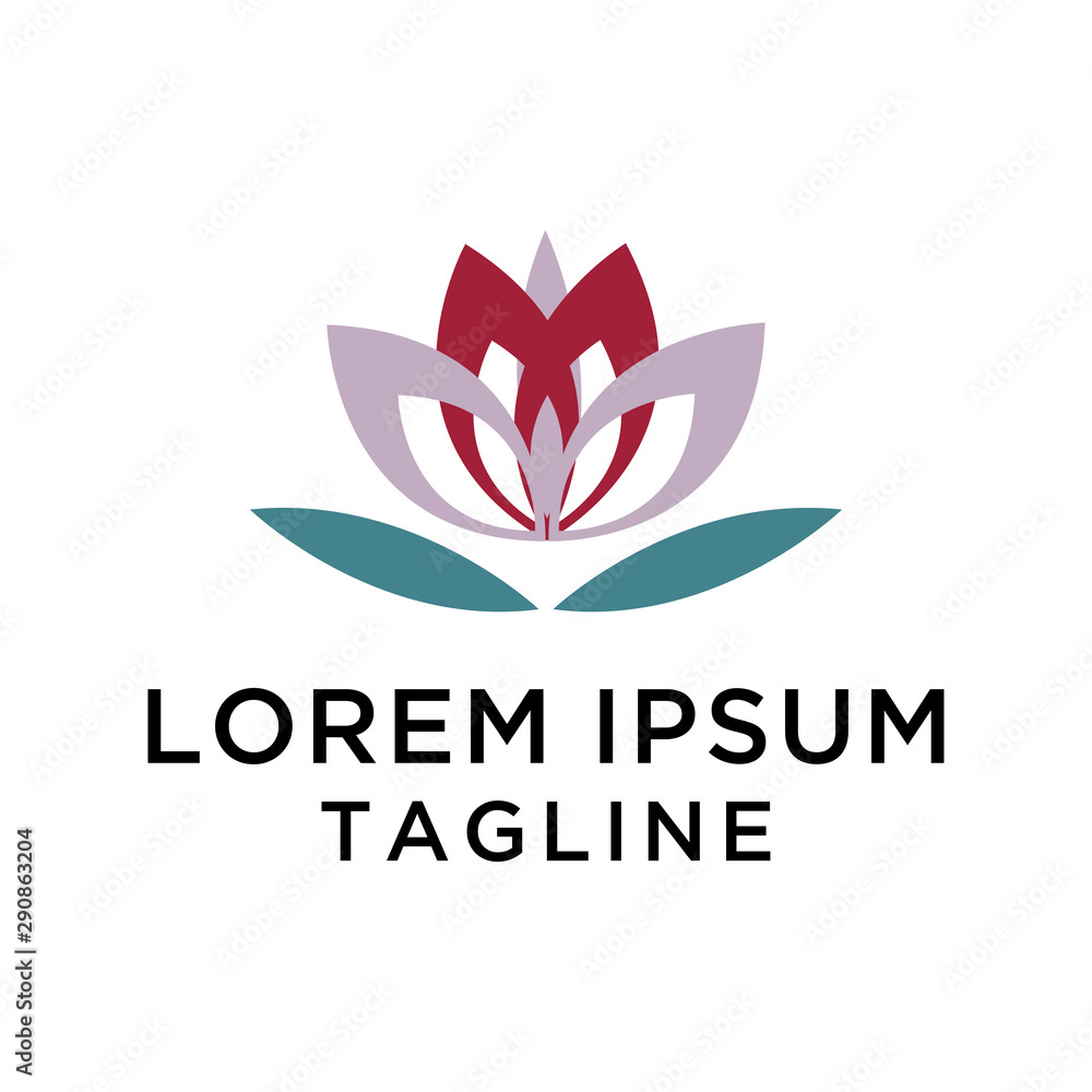 Flower Spa Logo Design Template