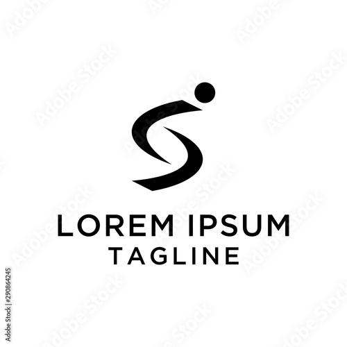 initial letter logo SI, IS, logo template