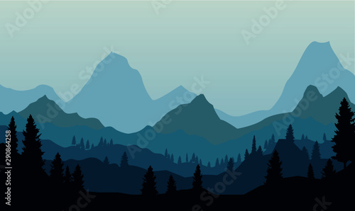 Misty Temperate Mountains