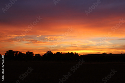 evening sky with beautiful sunset sky, natural landscape © kittyfly