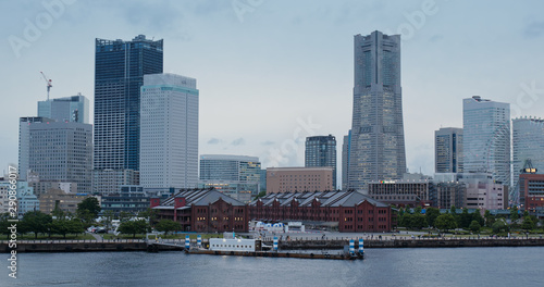 Yokohama city bay at night