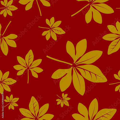 Fall 2019 yellow leaves repeat pattern