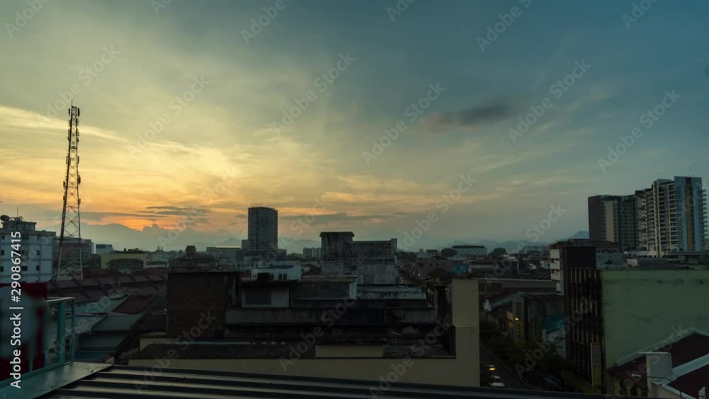 Time Lapse Of Ipoh Town,Malaysia From Aerial View. Time Lapse Of Ipoh Town,Malaysia From Aerial View.
