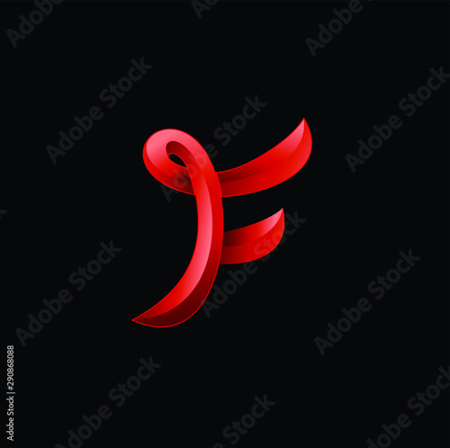 3d letter f vector download