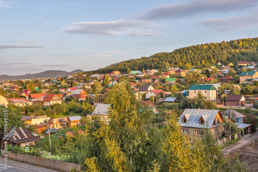 village in the mountains city Belokurikha