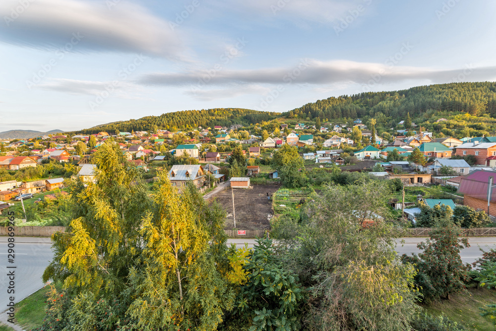 village in the mountains city Belokurikha