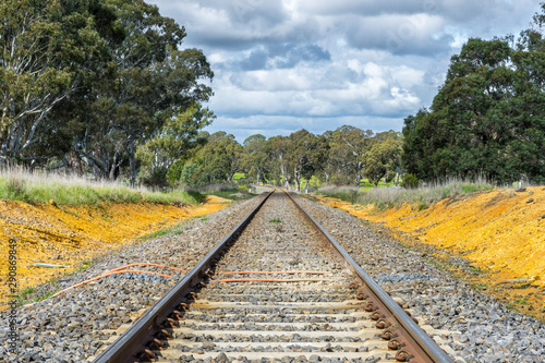 Rail track in rural Australia