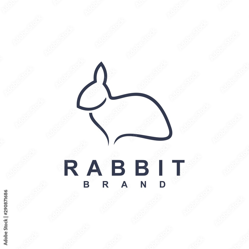 Rabbit logo template vector icon symbol illustration