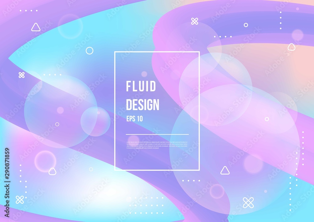 Abstract fluid color pattern of neon color liquid gradient background