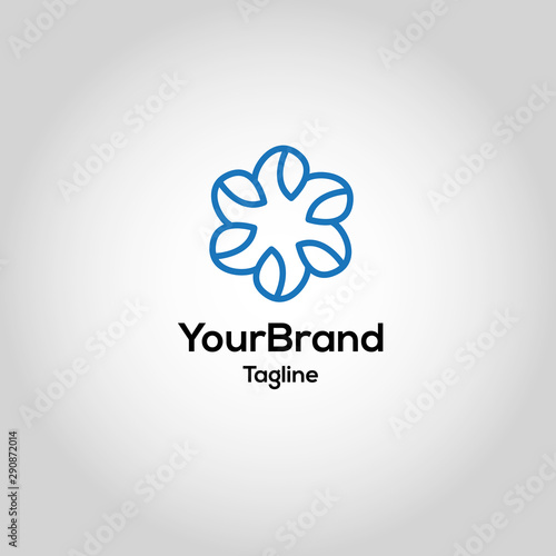 Modern healty leaf logo template