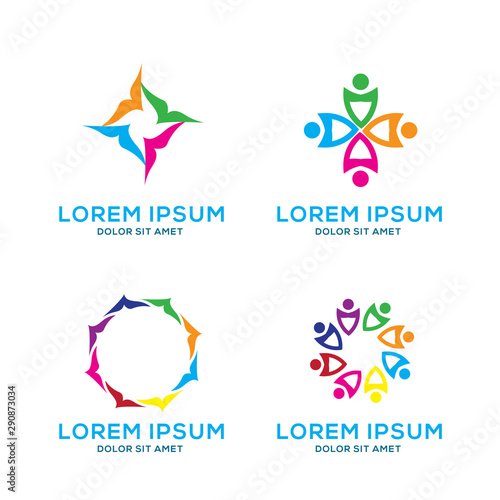 Colorful People logo template