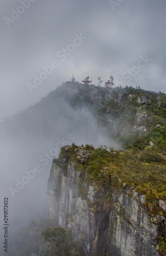 Highland with fog and radar