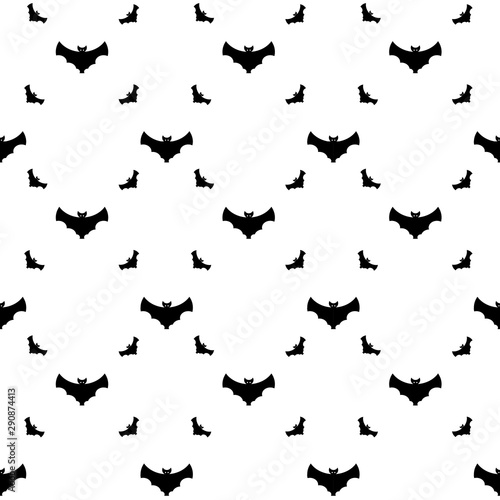 Bats seamless pattern background icon. Halloween background