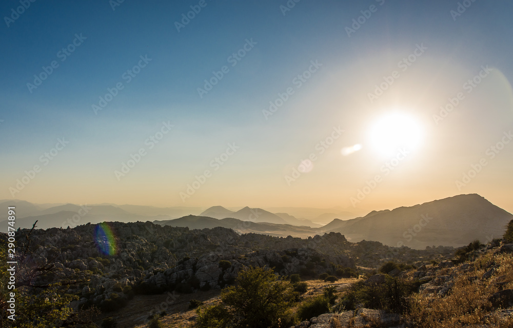 Fototapeta premium Karstic landscape and mountains in Andalucia, Spain