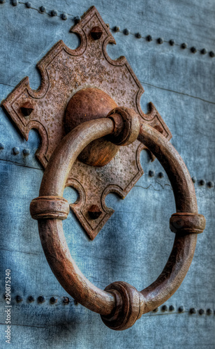 old iron door handle