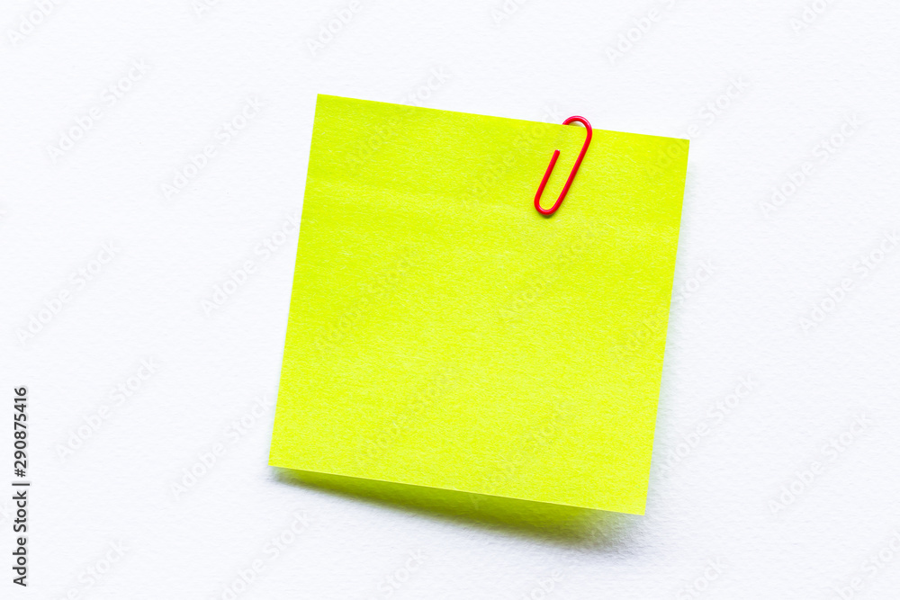Abstract empty sticky note on white background. Abstract empty sticky note on white background.