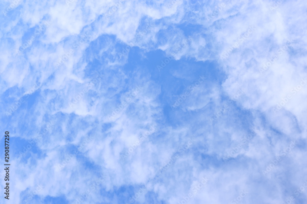 Nice and clear blue sky with white cloud. Fresh clear air no pollution skyscape Nice and clear blue sky with white cloud. Fresh clear air no pollution skyscape