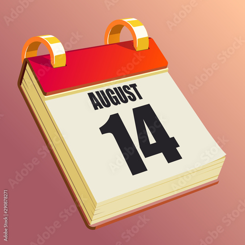 August 14 on Red Calendar