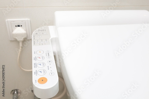 flush toilet electronic and technology . automatic clean system .