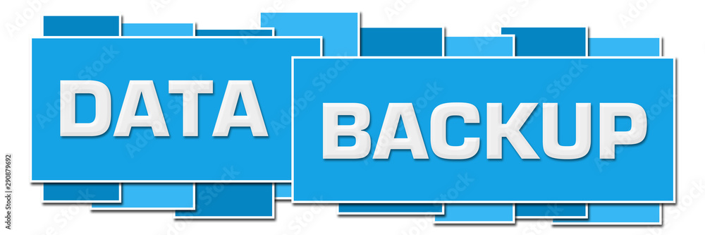 Data Backup Blue Horizontal Squares Boxes Data Backup Blue Horizontal Squares Boxes