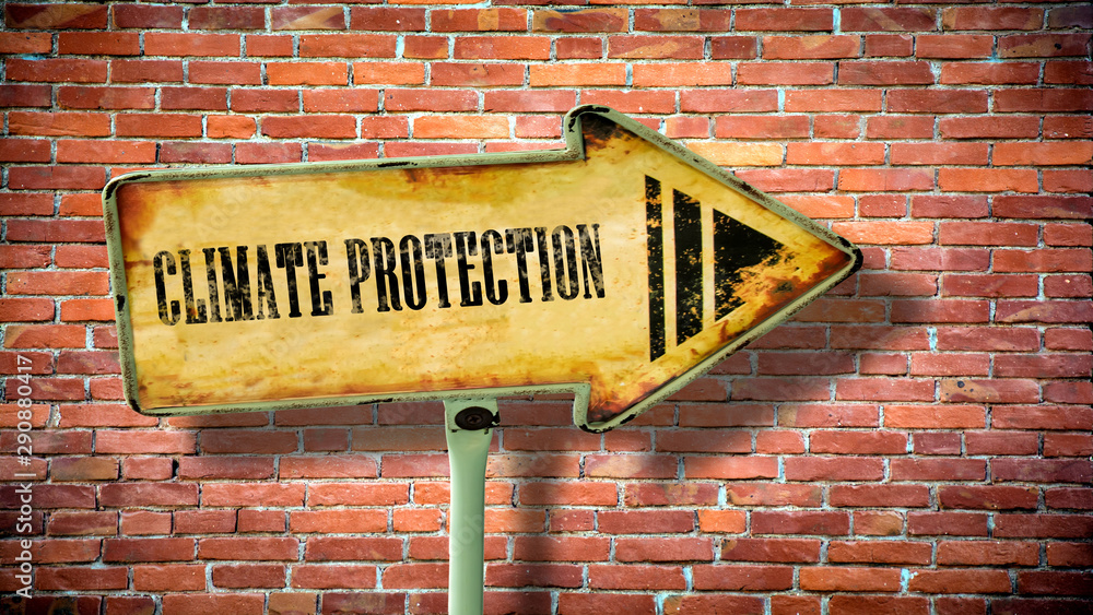 Fototapeta premium Street Sign to CLIMATE PROTECTION