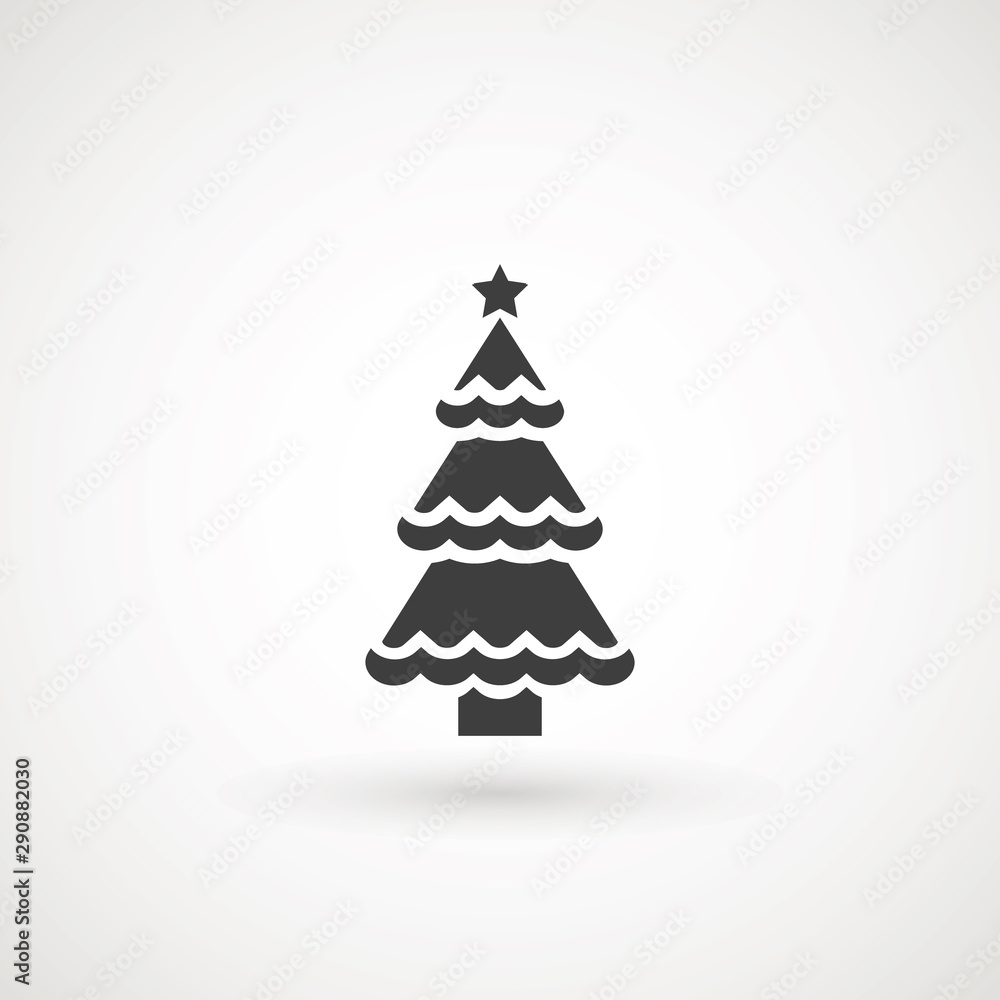 Christmas tree. Tree icon in flat design. Xmas cartoon background. merry spruce fir. Winter illustration isolated on white. Pine. Christmas tree. Tree icon in flat design. Xmas cartoon background. merry spruce fir. Winter illustration isolated on white. Pine.