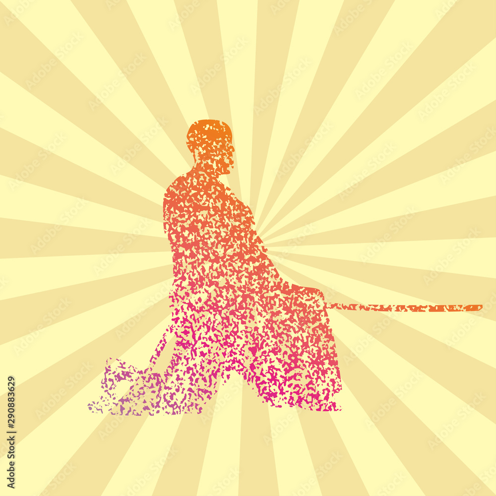 Obraz premium Japanese Warrior and Swordsman, Samurai