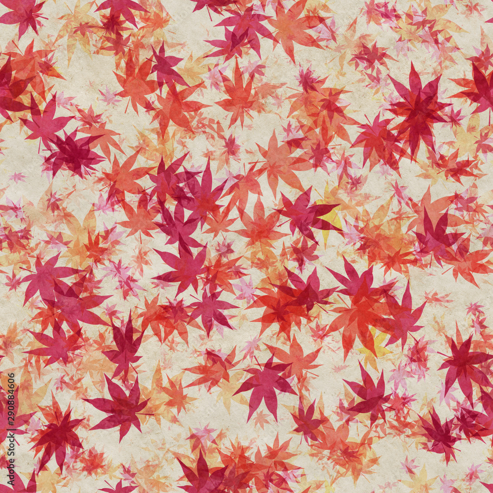 Fototapeta premium Autumn leaves seamless background