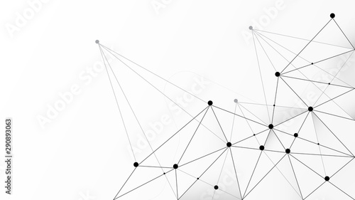 Wireframe vector black and white background