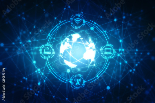 Wallpaper Mural 2d illustration WiFi symbol Torontodigital.ca