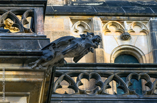 Arrchitectural fragment on Prague castle photo