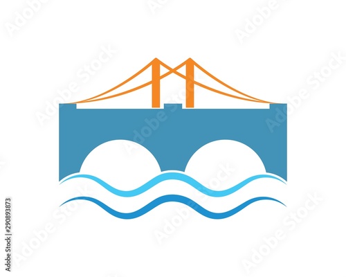 Bridge ilustration logo vector
