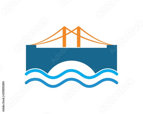 Bridge ilustration logo vector