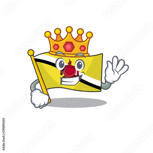 King flag brunei darussalam with the character