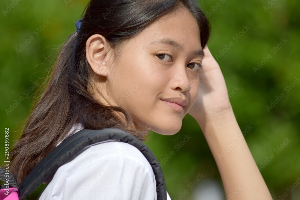 An A Female Student Resting