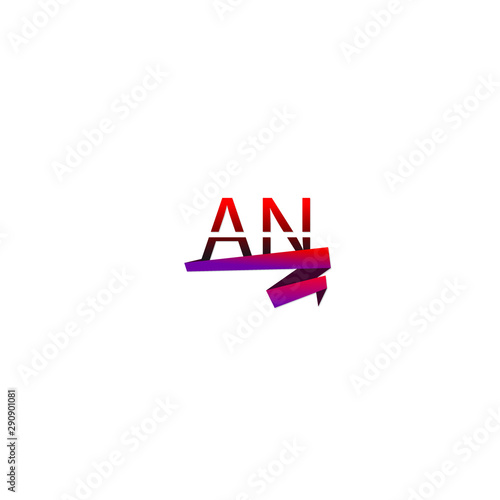 Free Download Letters AN. Modern creative logo. Design in red and pink. Logo for company and business. Vector - GFXLoad
