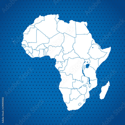 Fototapeta map of Africa