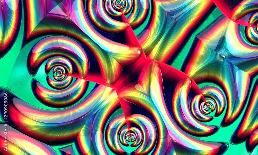 Beautiful optical illusion for art projects, cards, business, posters. 3D illustration, computer-generated fractal Beautiful optical illusion for art projects, cards, business, posters. 3D illustration, computer-generated fractal
