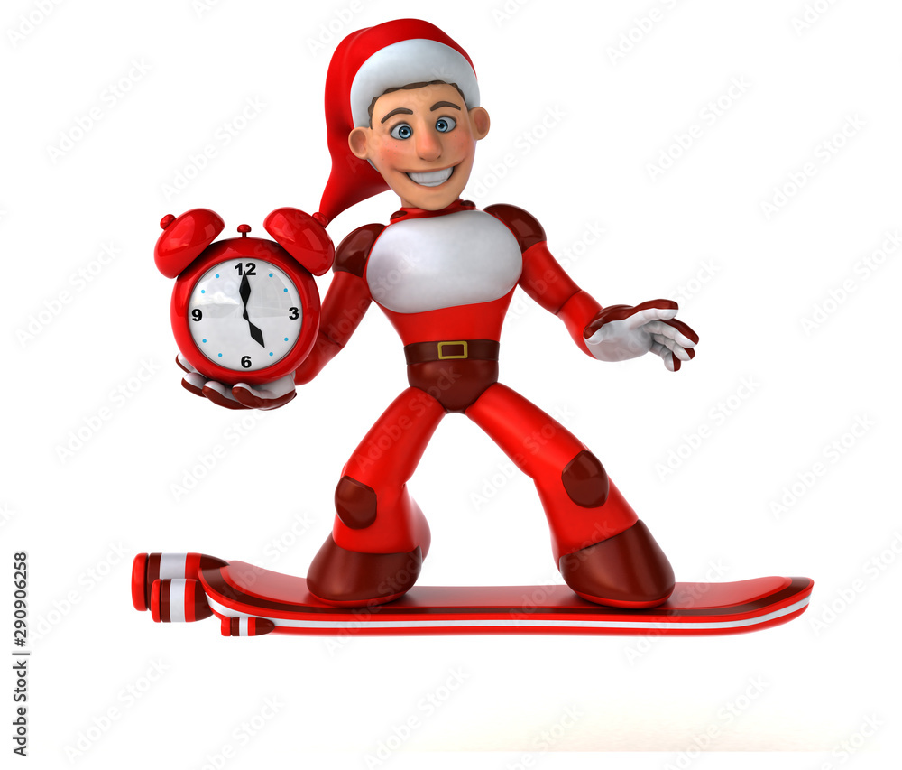 Fun Super Santa Claus - 3D Illustration Fun Super Santa Claus - 3D Illustration